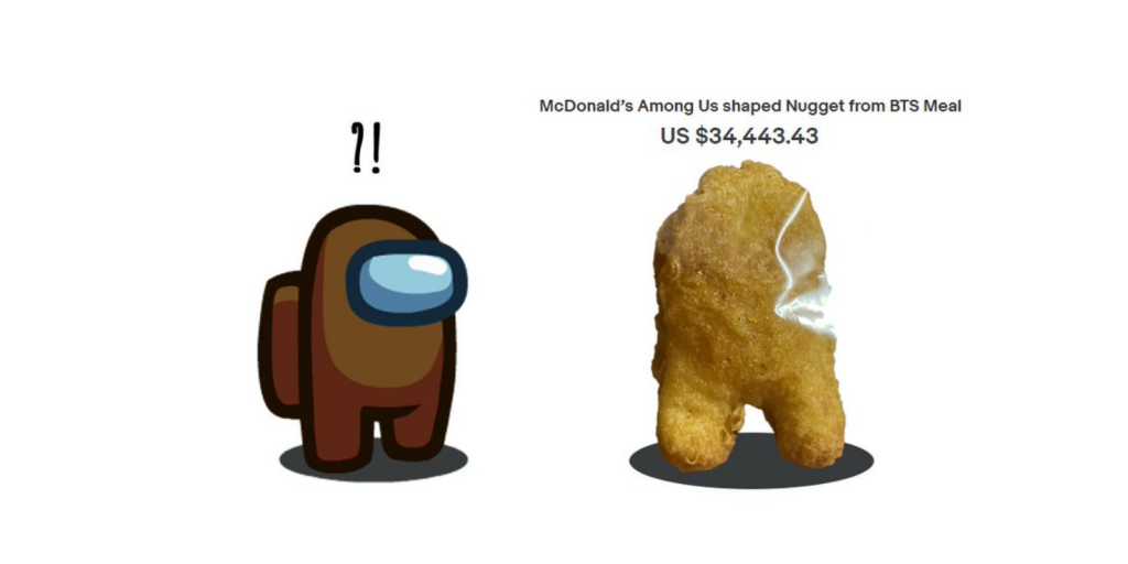 Alguien compró un nugget con forma de Among Us por casi $100,000 USD