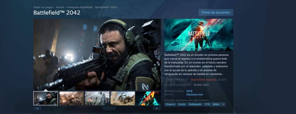 Battlefield 2042 se convierte en uno de los juegos con más reseñas negativas en Steam