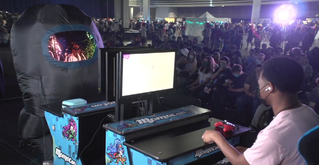 Alguien compitió en un torneo de Smash con traje de Among Us